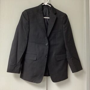 Boys Joseph & Feiss Gray Blazer Suit Jacket Size 14 EUC Black 2 Button Lined